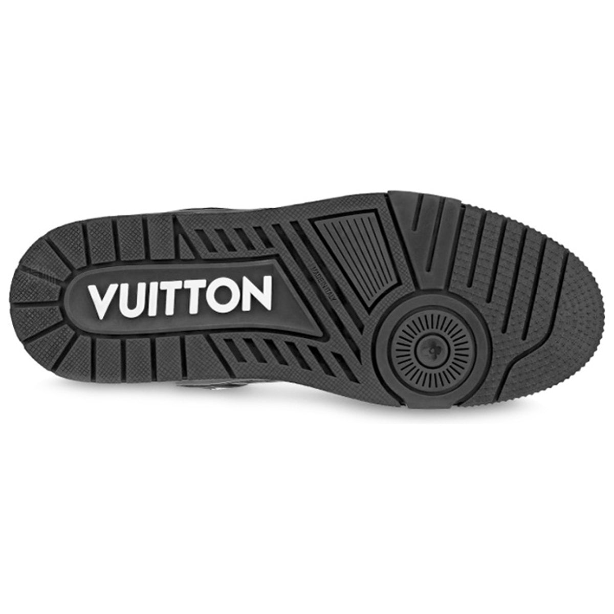 LV Trainer Men's Low-Top Sneakers, Black Leather