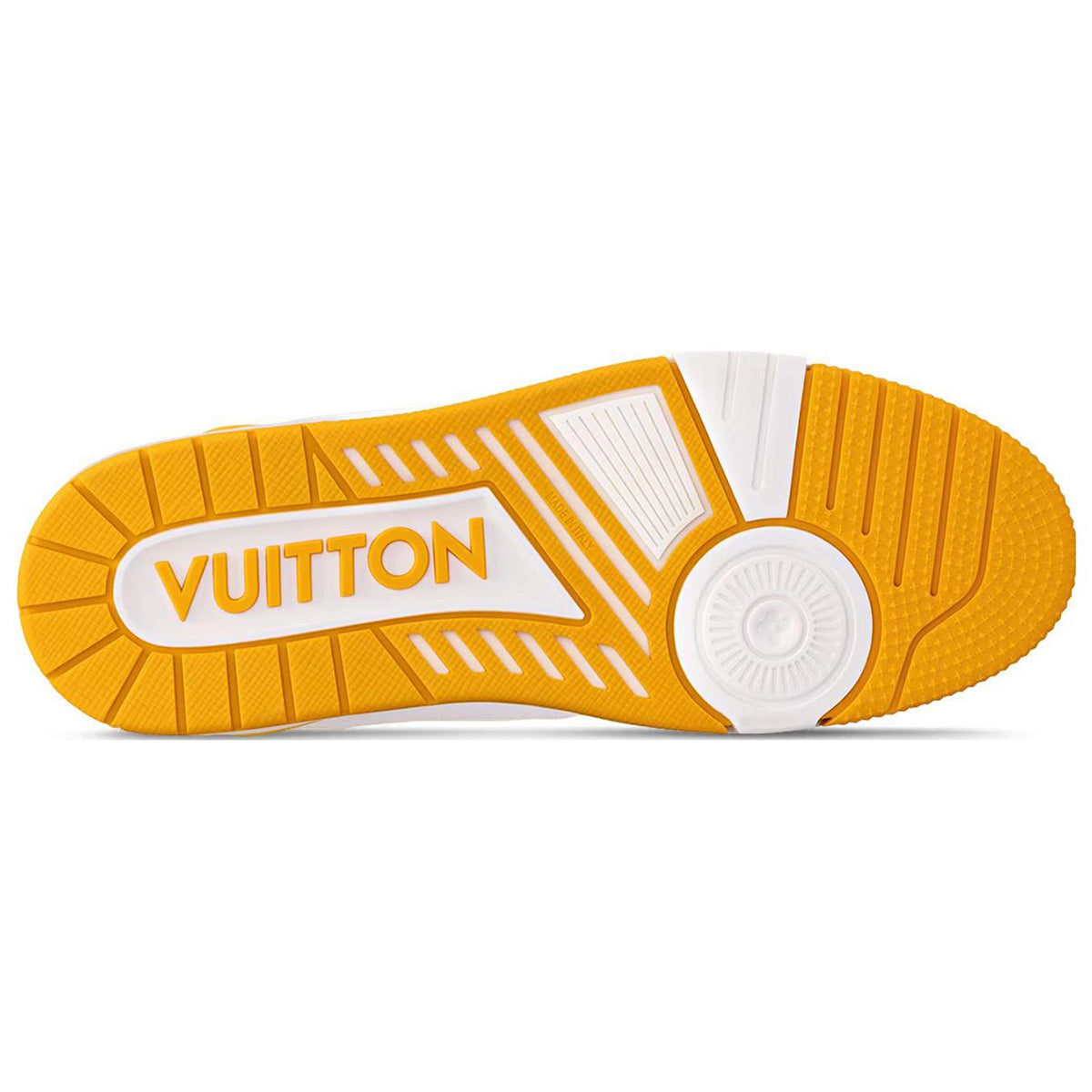 LV Trainer Men's Low-Top Sneakers, White & Yellow