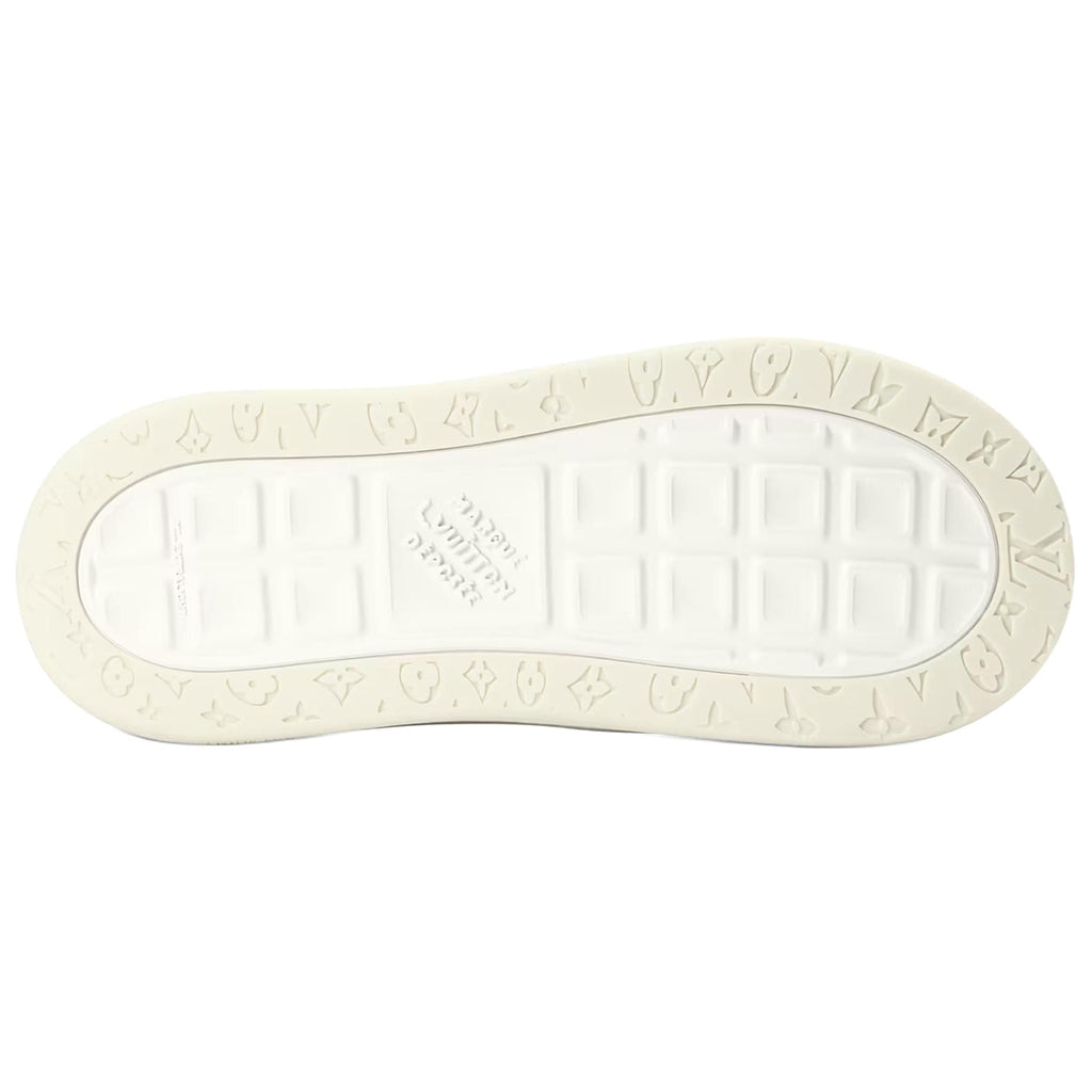 LOUIS VUITTON Tilted Men's White Calfskin Low-Top Sneakers