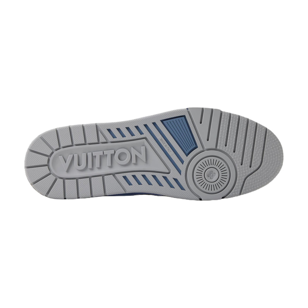 LOUIS VUITTON Trainer Outdoor Men's Ocean Blue Suede Sneakers