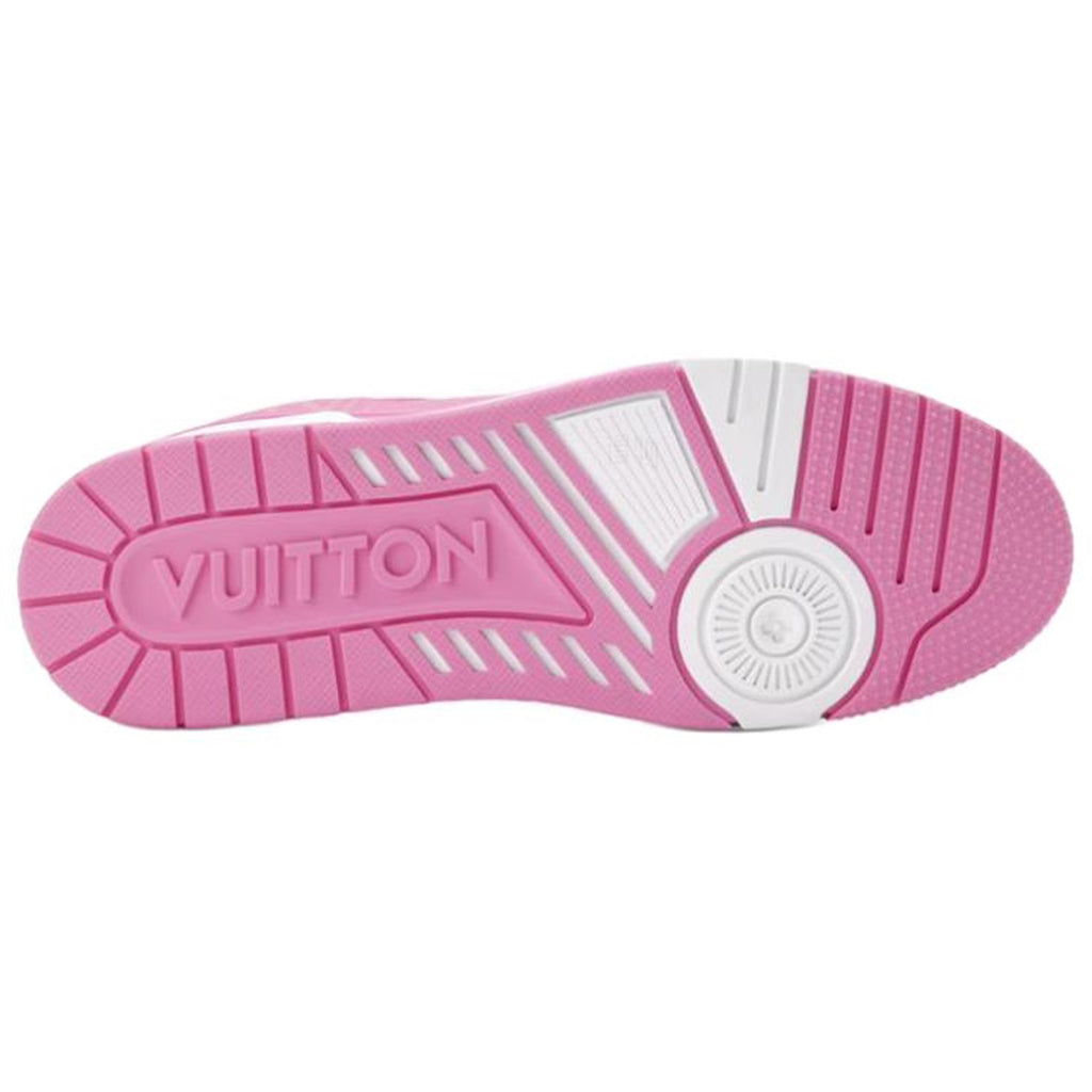 Louis Vuitton Trainer Men's Rose Pink & White Calfskin Sneakers