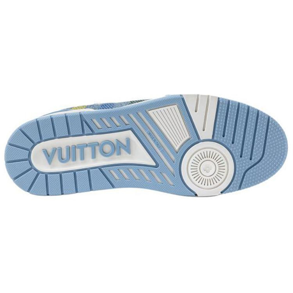 Louis Vuitton Trainer Unisex Blue Denim Sneakers, Multicolor
