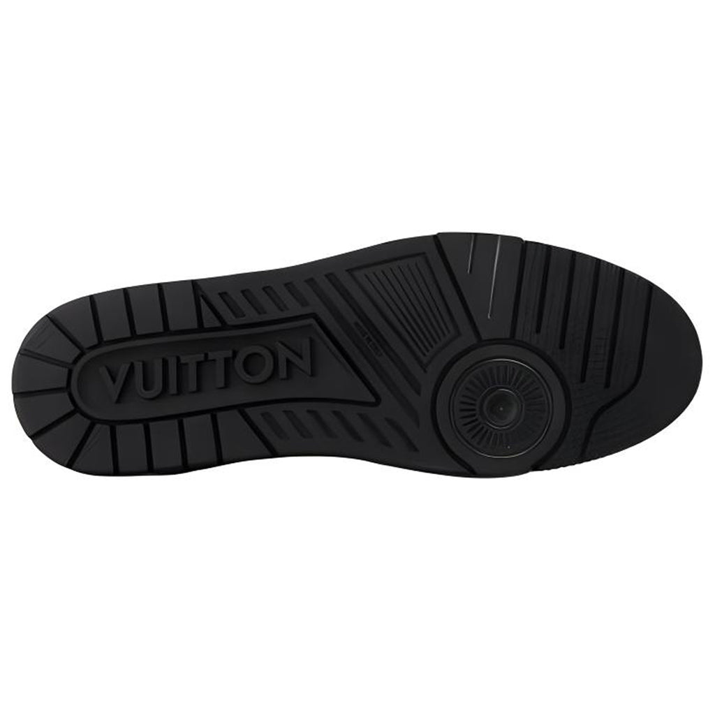Louis Vuitton Trainer Men's Low-Top Leather Sneakers, Black & White