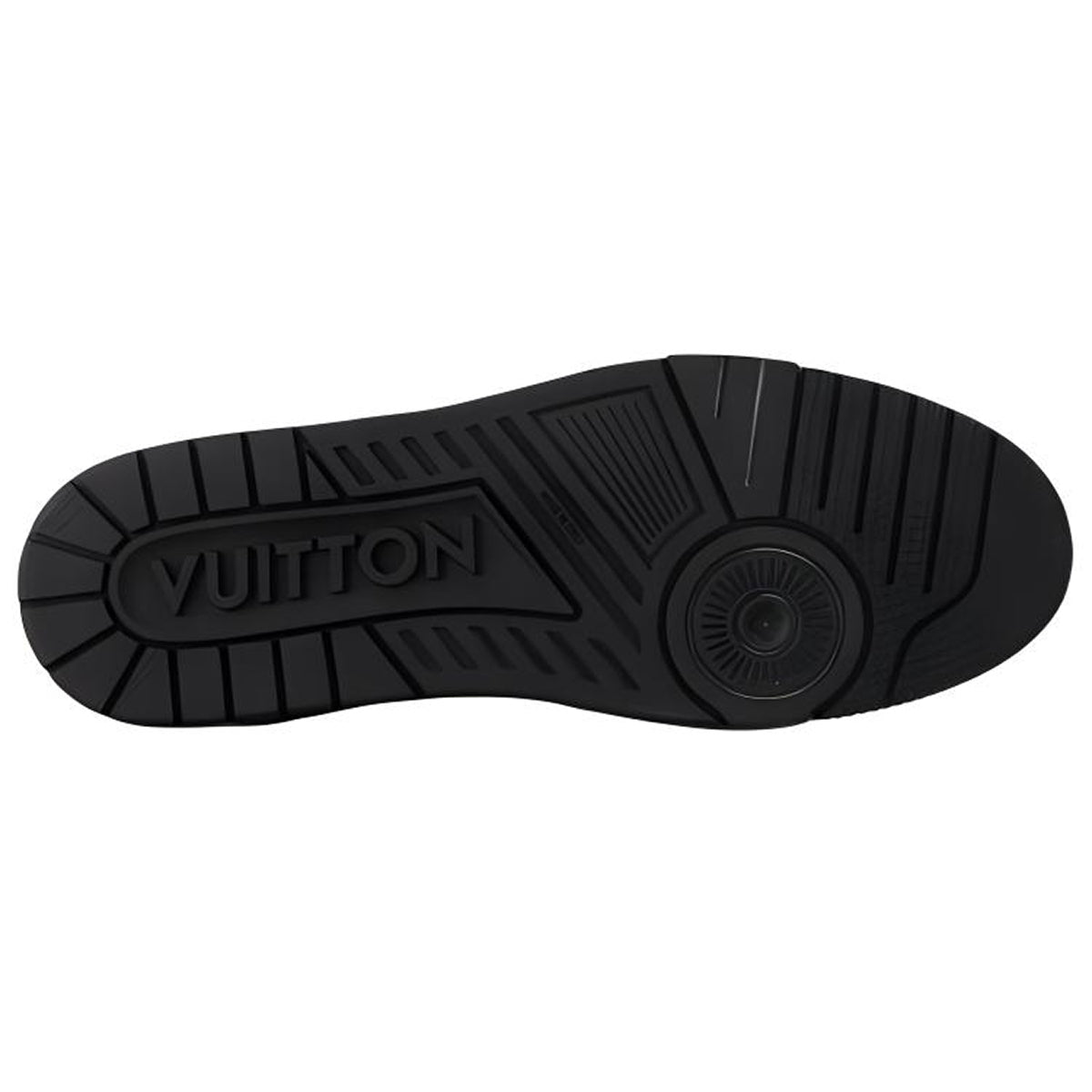 Louis Vuitton Trainer Men's Low-Top Leather Sneakers, Black & White
