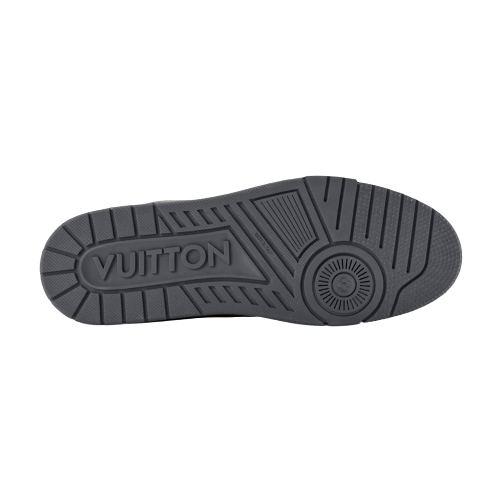 LOUIS VUITTON Trainer Men's Metallic Grey & Gold Sneakers