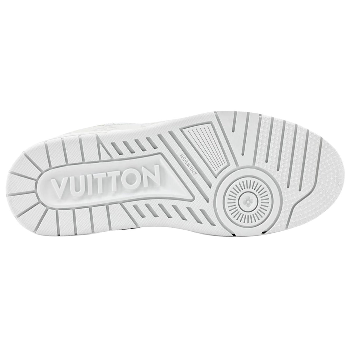 Louis Vuitton Trainer Women's Leather Sneakers, White & Gray