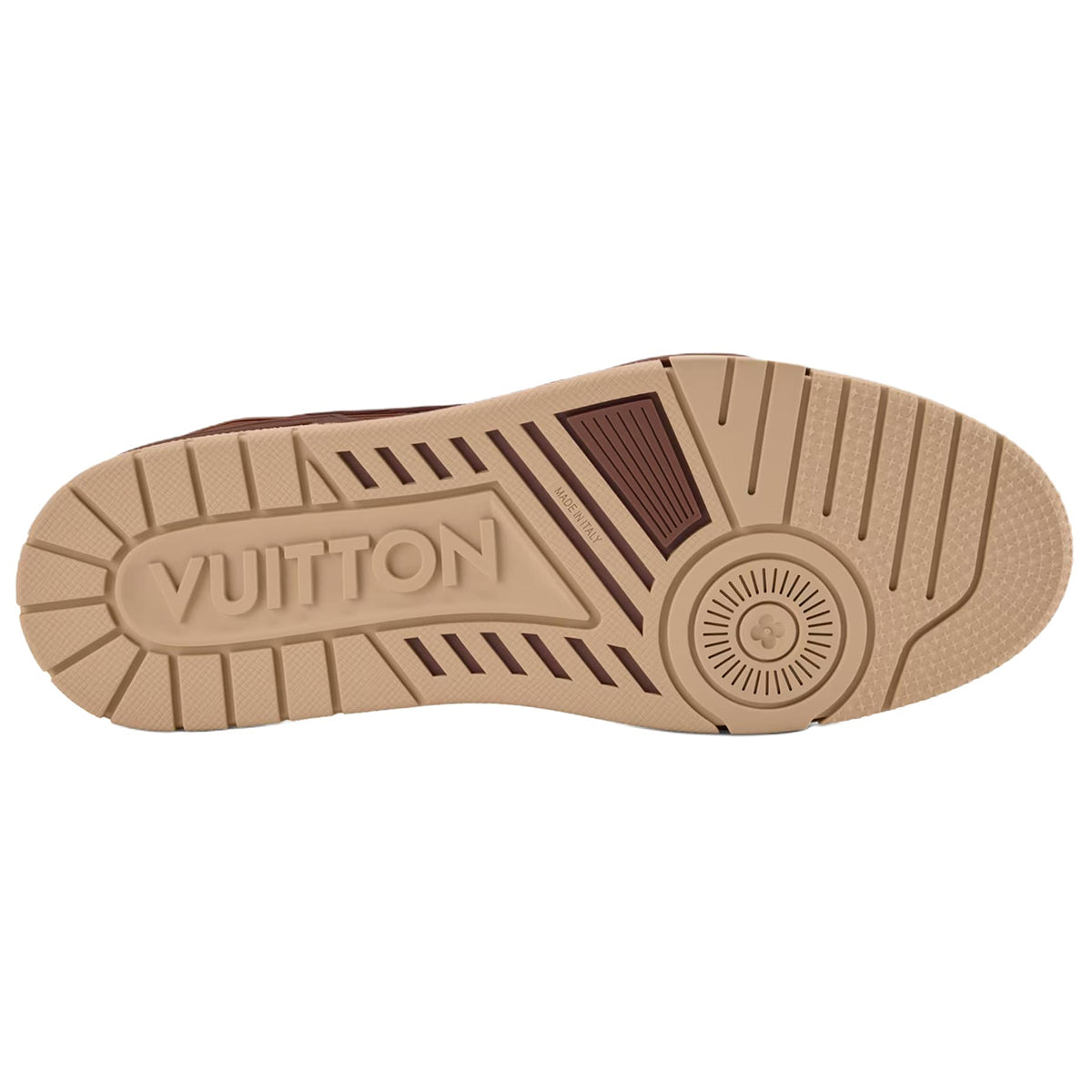 Louis Vuitton Trainer Men's Chestnut Brown & Tan Calfskin Sneakers