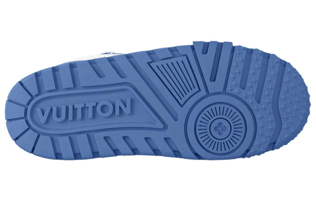 LOUIS VUITTON Trainer Maxi Unisex Blue & White Low-Top Sneakers