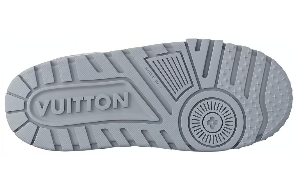 LOUIS VUITTON Trainer Maxi Unisex Grey & White Low-Top Sneakers