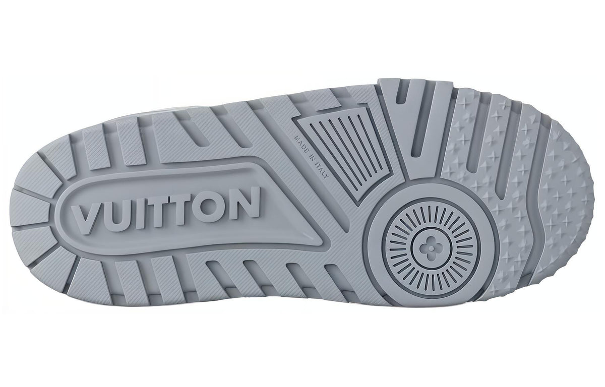 LOUIS VUITTON Trainer Maxi Unisex Grey & White Low-Top Sneakers