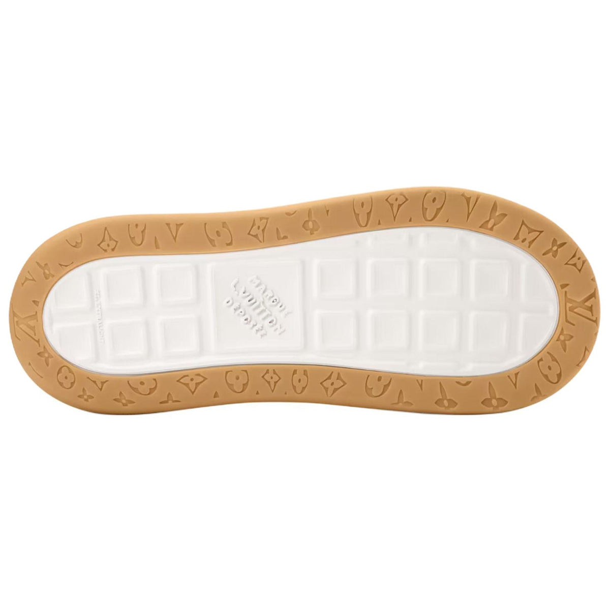 Louis Vuitton Tilted Unisex Ochre Suede Calfskin Sneakers with Gum Sole