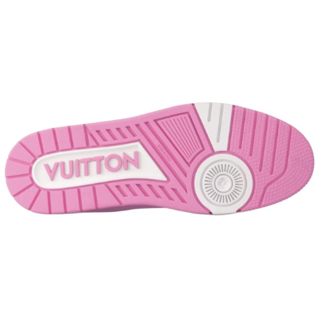 Louis Vuitton Trainer Women's Pink Denim Low-Top Sneakers