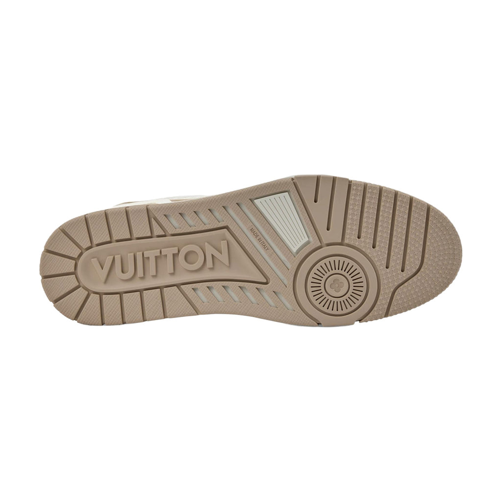 LOUIS VUITTON Trainer Unisex Beige Denim Sneakers
