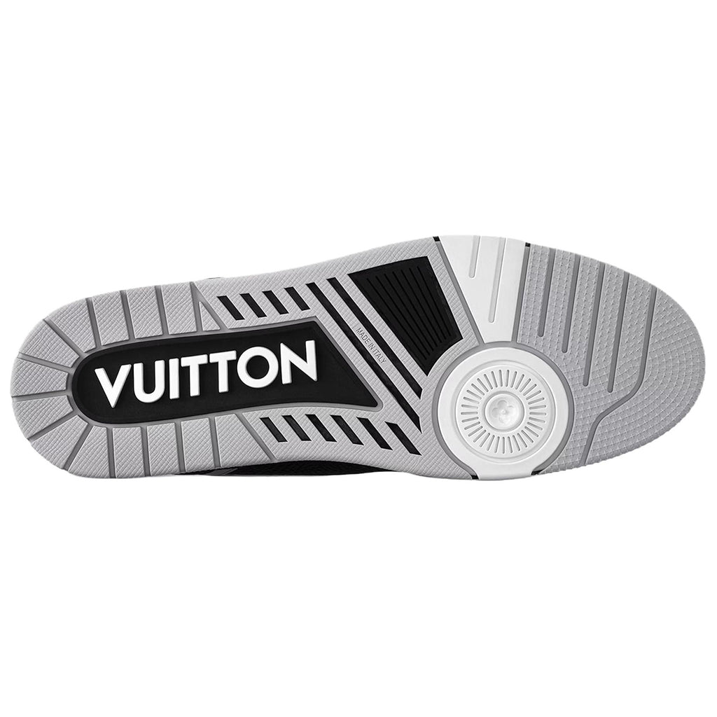 Louis Vuitton Trainer Men's Black & White Leather Low-Top Sneakers