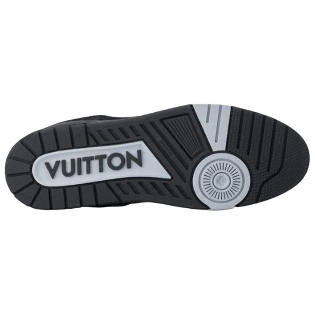 Louis Vuitton Trainer Men's Black Denim Low-Top Sneakers