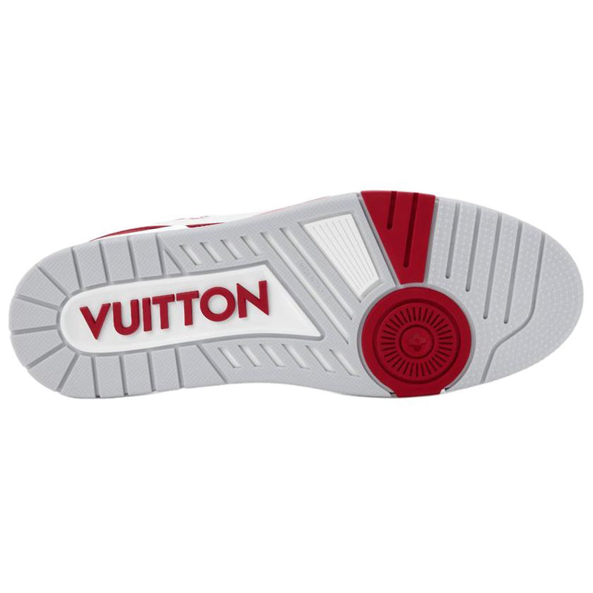Louis Vuitton Trainer Men's White & Red Calfskin Sneakers