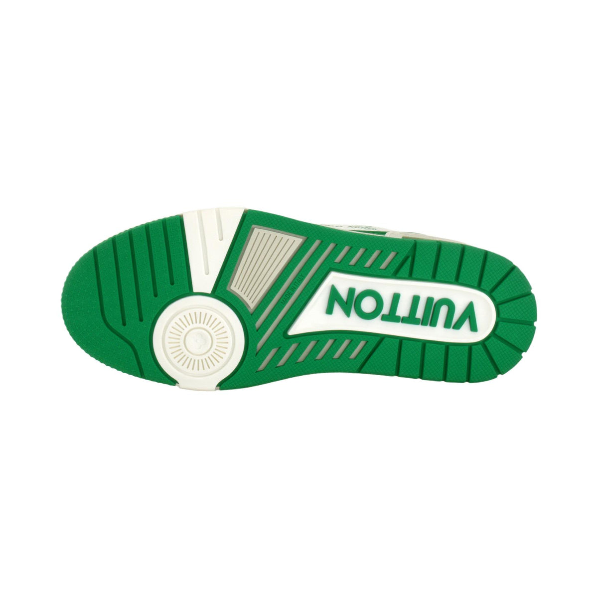 LOUIS VUITTON Trainer 54 Unisex White & Green Low-Top Sneakers