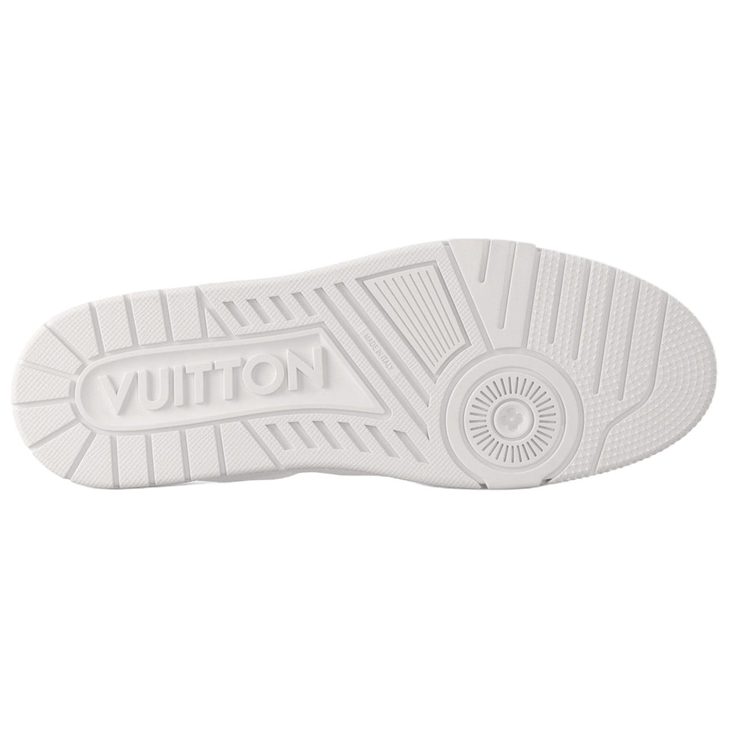 Louis Vuitton Trainer Men's White Embossed Calfskin Sneakers