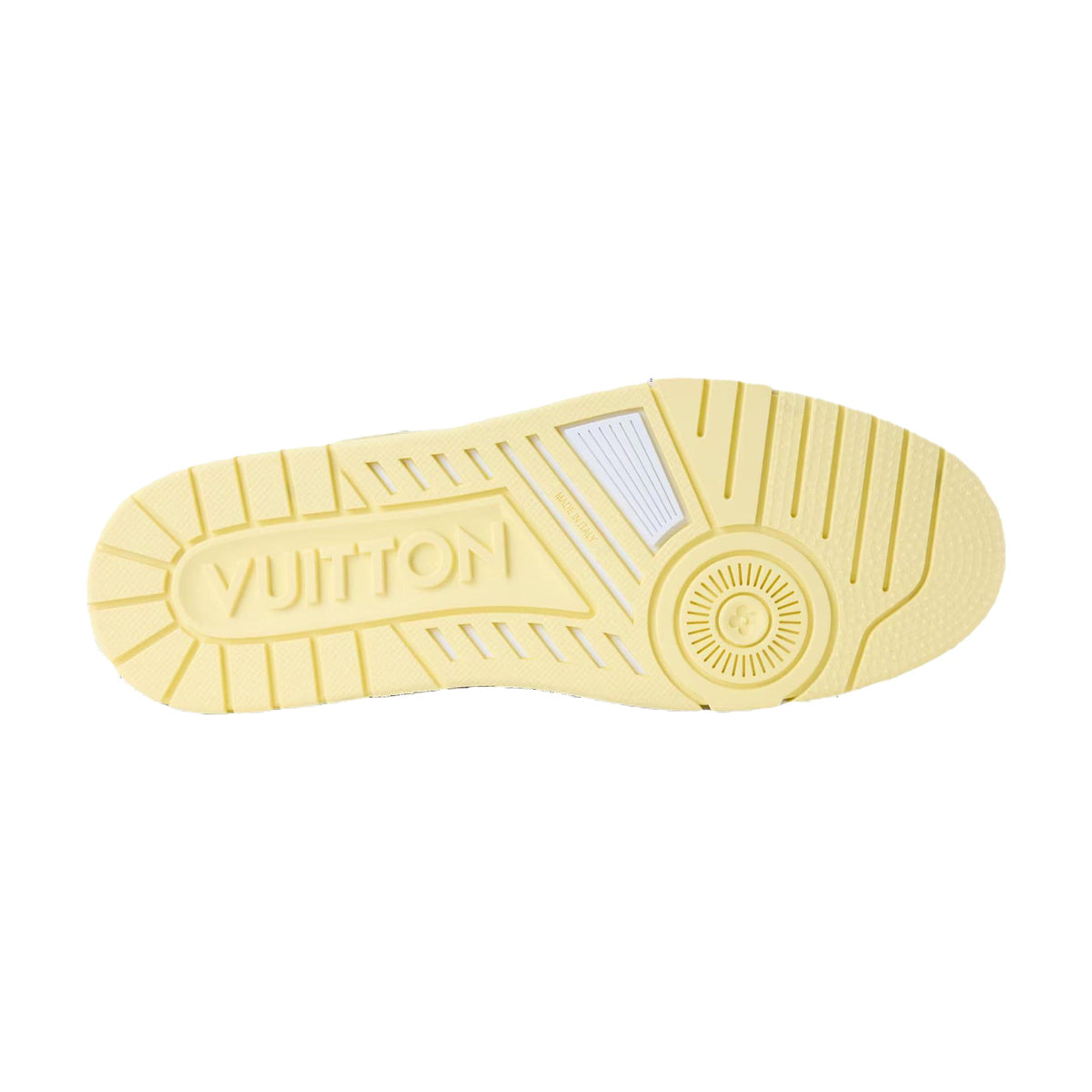 LOUIS VUITTON Trainer Men's Yellow & Black Sneakers with Bear Charm