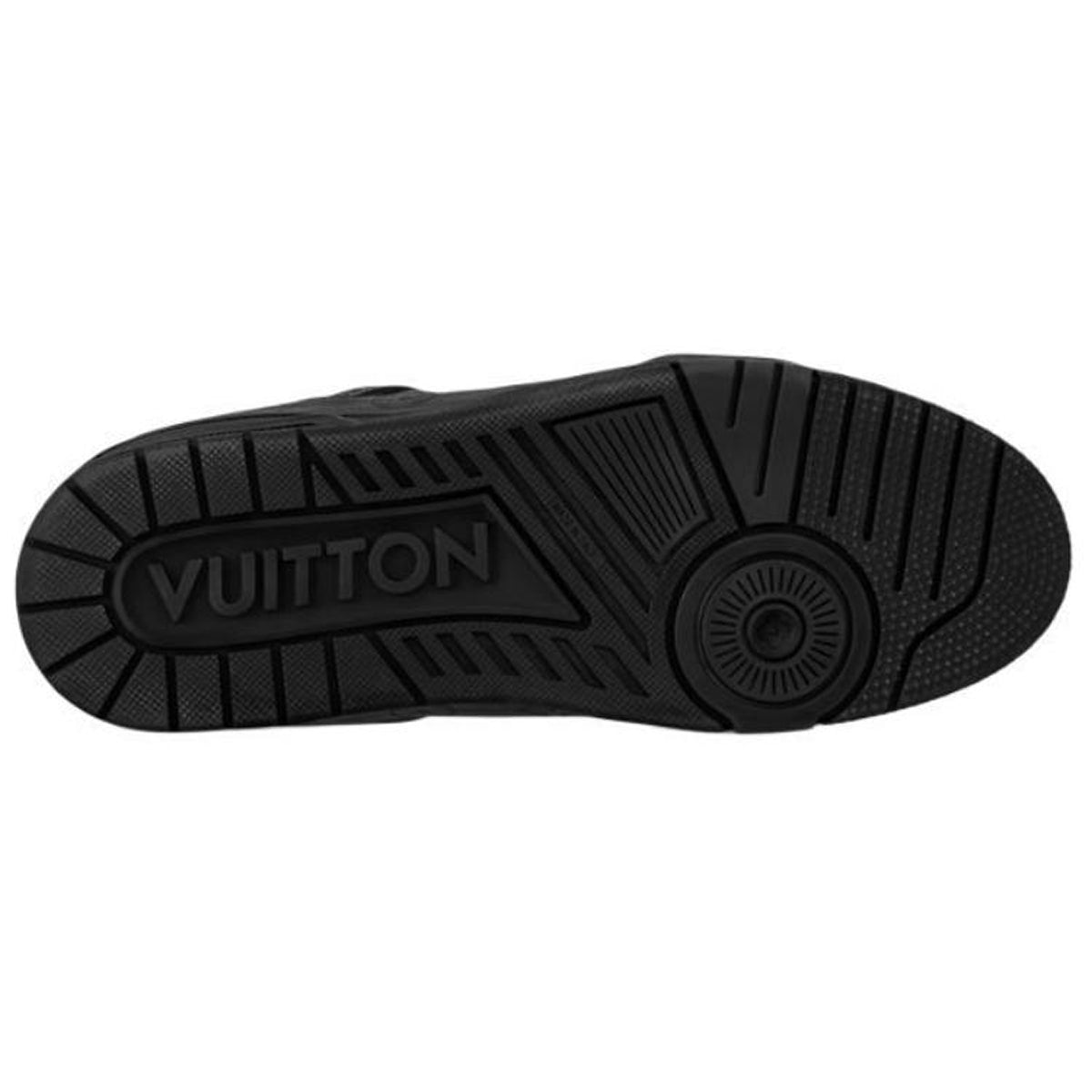 Louis Vuitton Trainer Men's Black Calfskin Low-Top Sneakers
