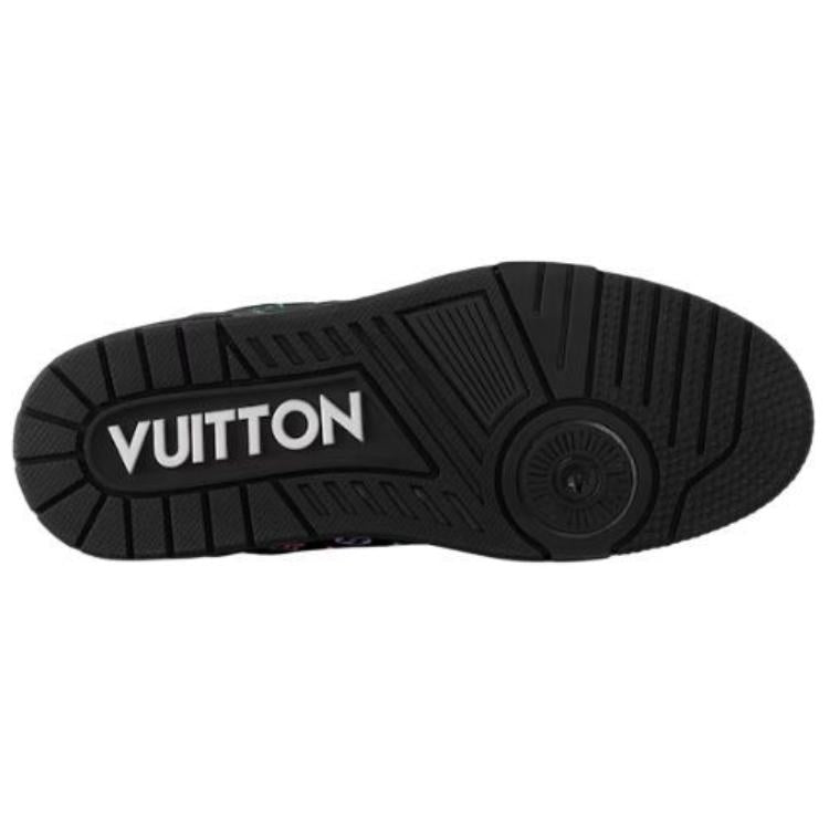 LOUIS VUITTON x Takashi Murakami Trainer Women's Black Multicolor Monogram Sneakers
