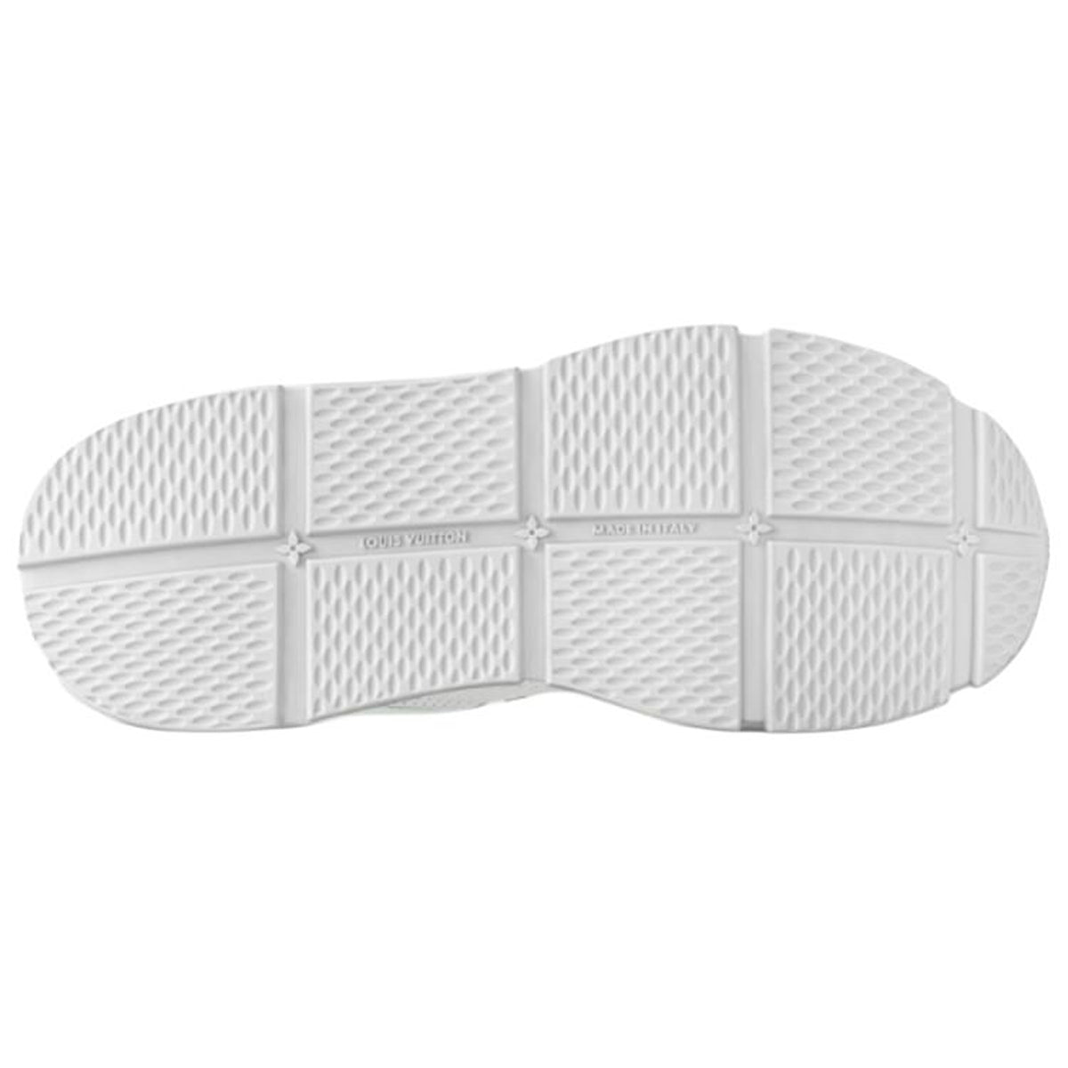Louis Vuitton Classic Men's White Leather Sneakers with Green Accents