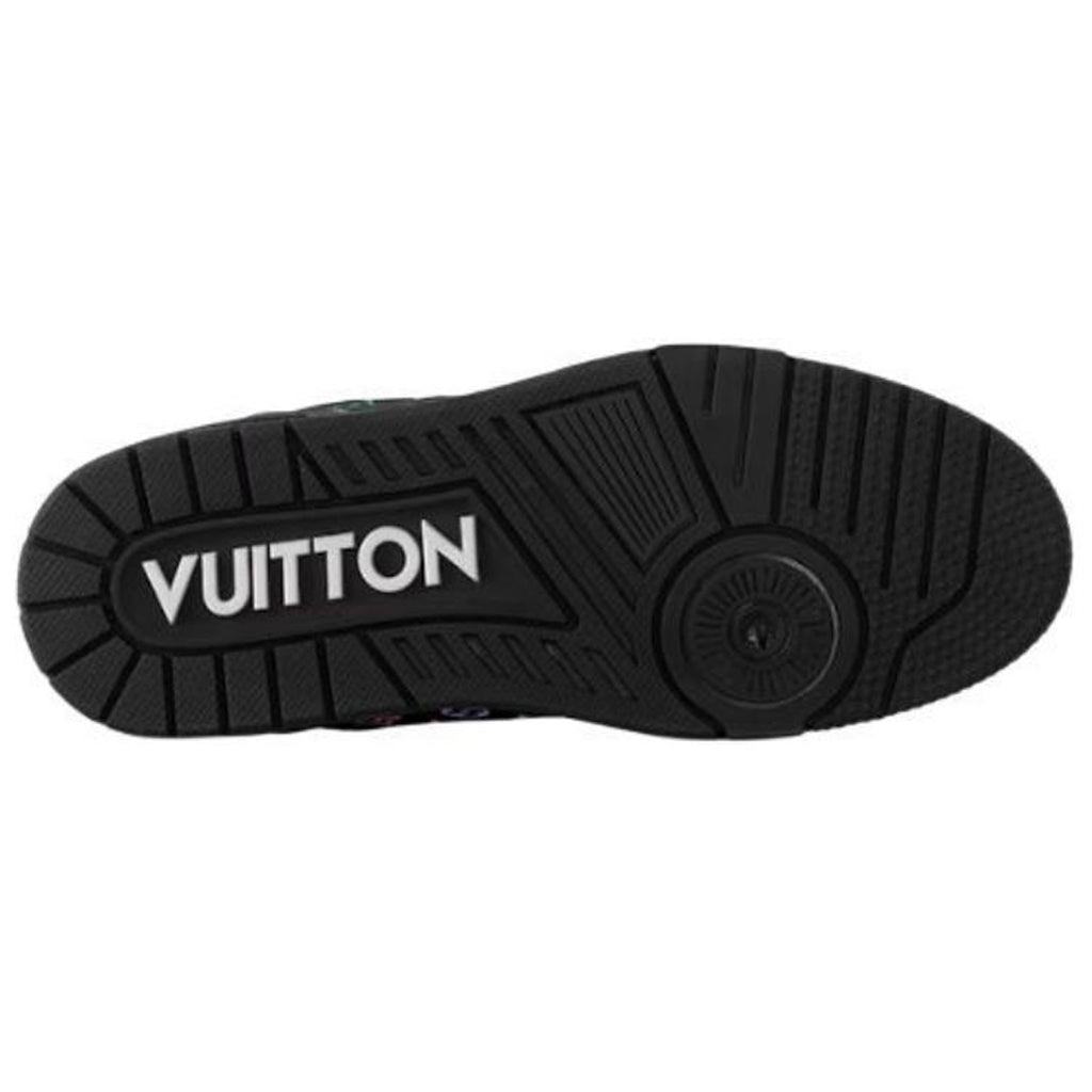Louis Vuitton x Takashi Murakami Trainer Women's Black Calfskin Sneakers