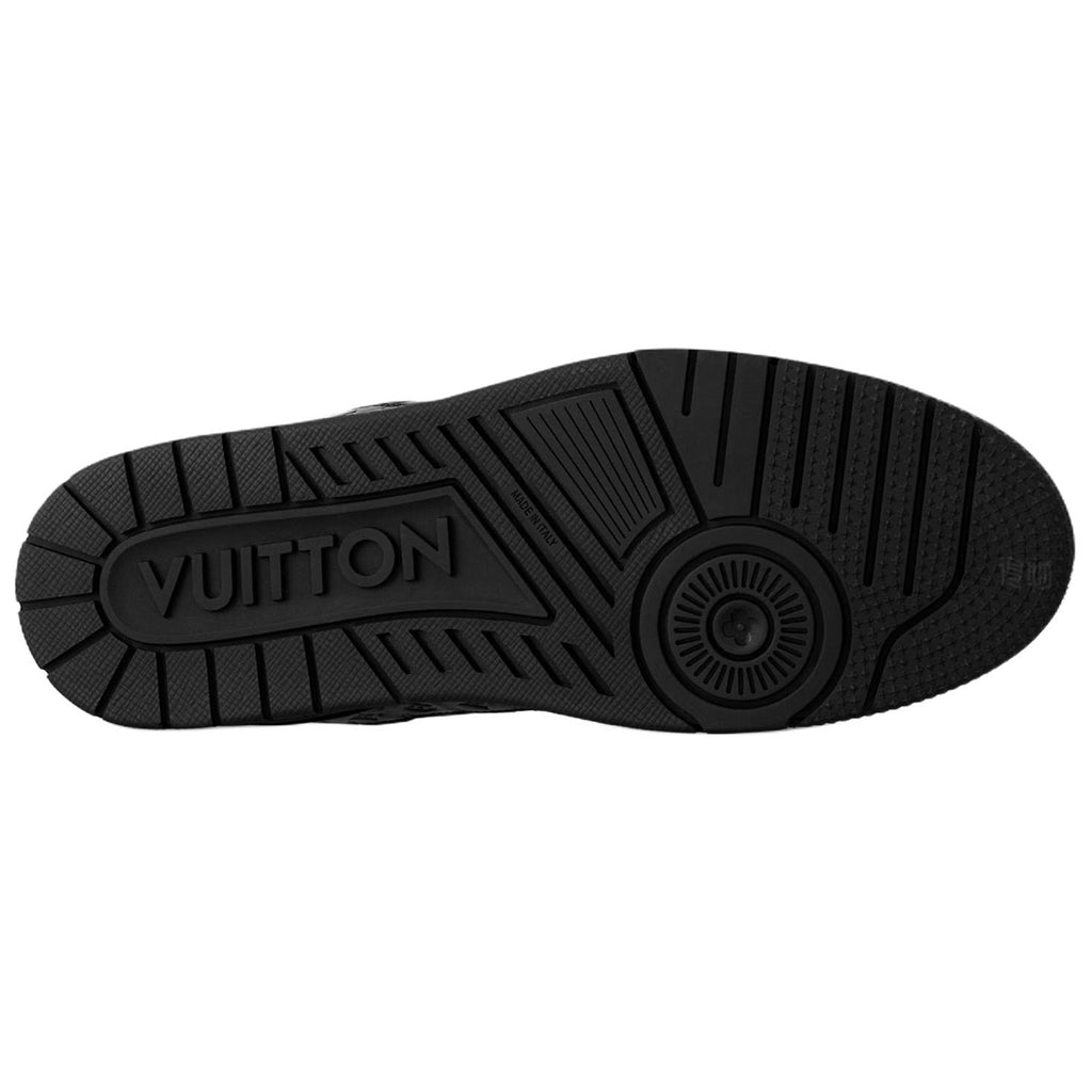 Louis Vuitton Trainer Men's Black Embossed Calfskin Sneakers
