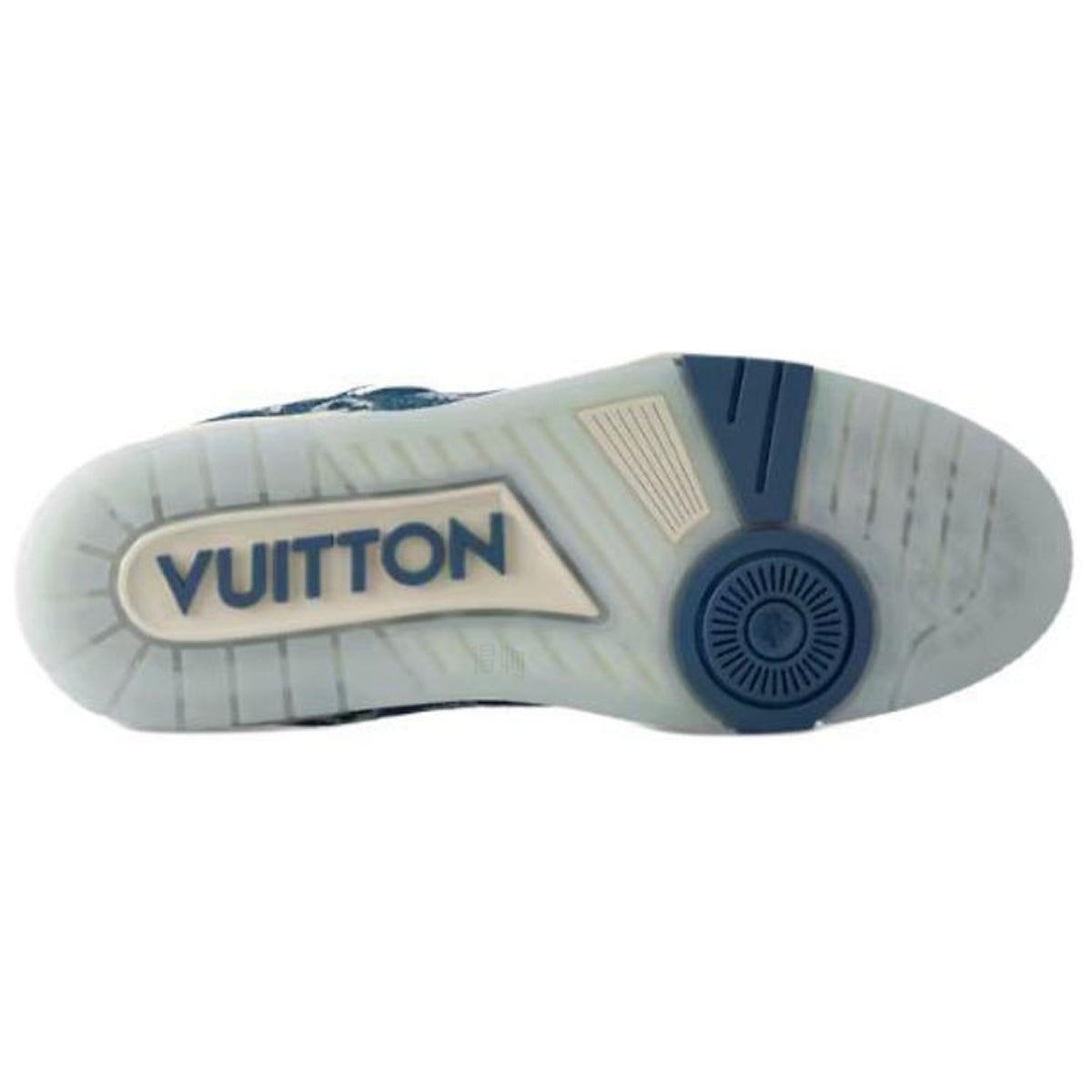 Louis Vuitton Trainer Unisex Low-Top Leather Sneakers, Blue & White